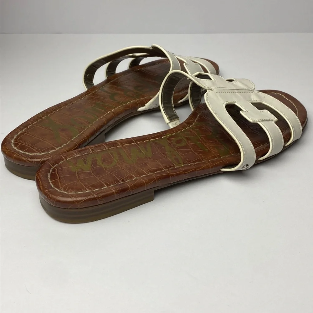 Sam Edelman White Bay Slip on Sandals 9 - Picture 8 of 9